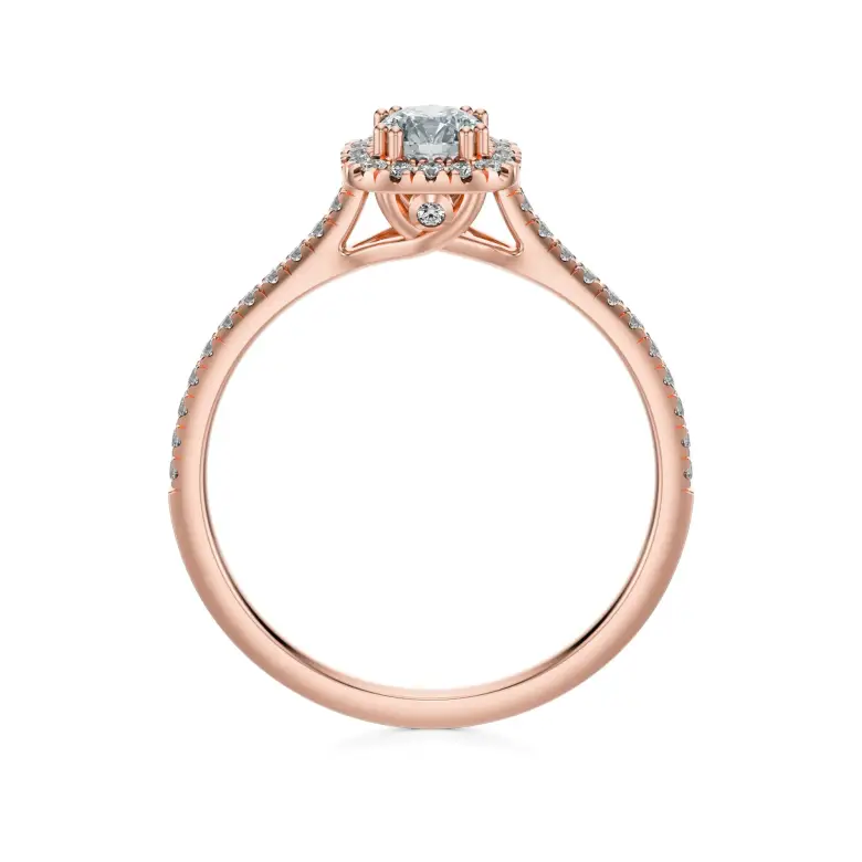 Pierścionek z różowego złota z diamentami AJPZ_087